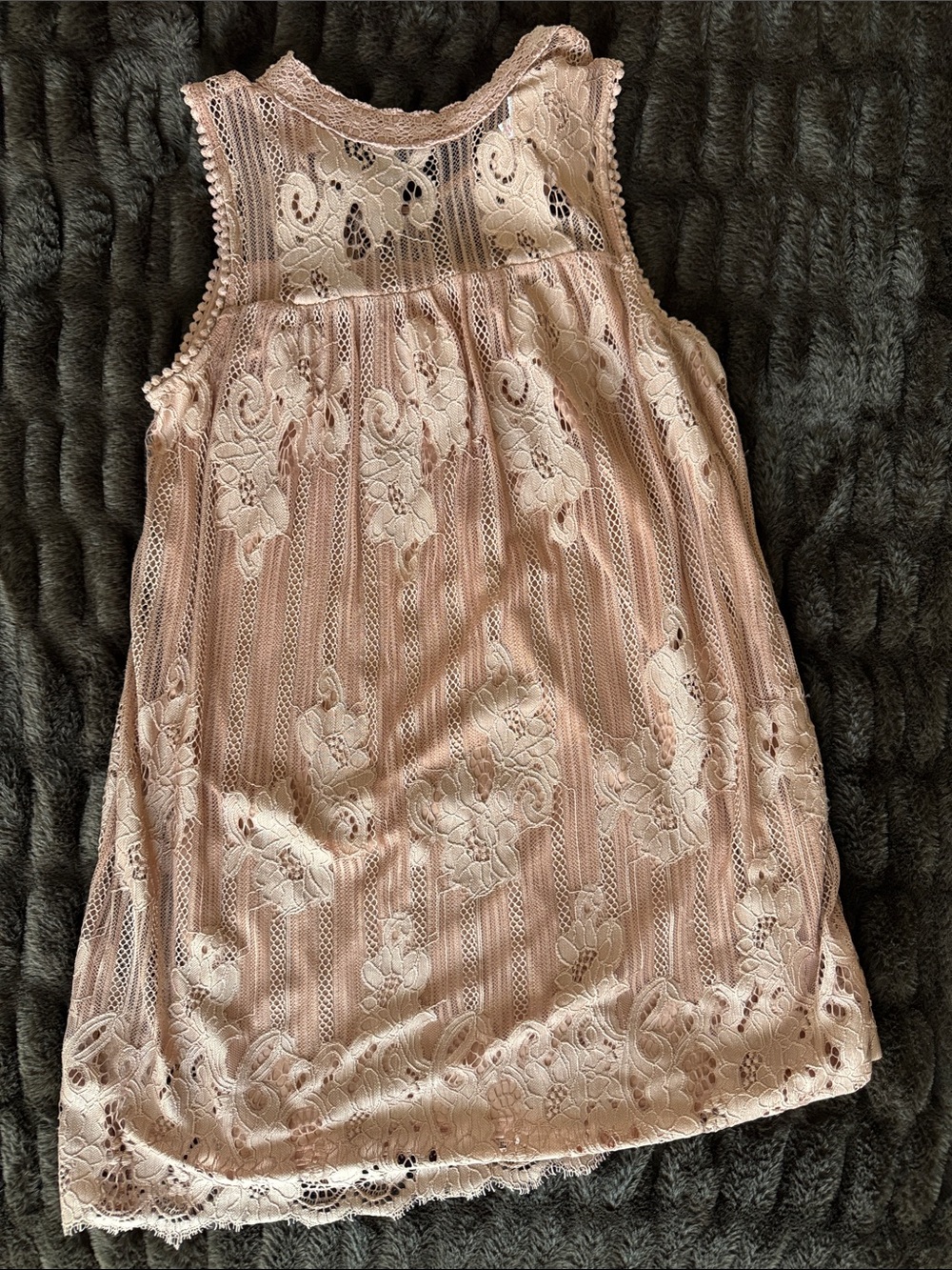 Xhilaration Blush Pink Lace Sleeveless Dress
